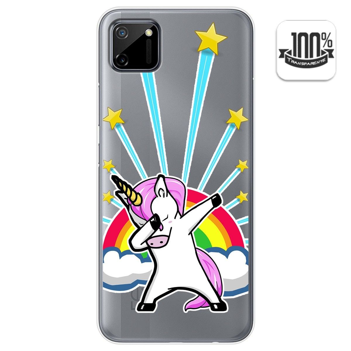 Funda Gel Transparente para Realme C11 diseño Unicornio Dibujos
