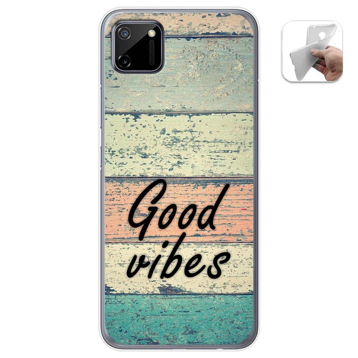 Funda Gel Tpu para Realme C11 diseño Madera 01 Dibujos