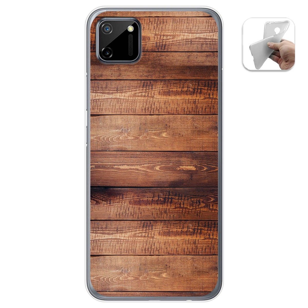 Funda Gel Tpu para Realme C11 diseño Madera 02 Dibujos