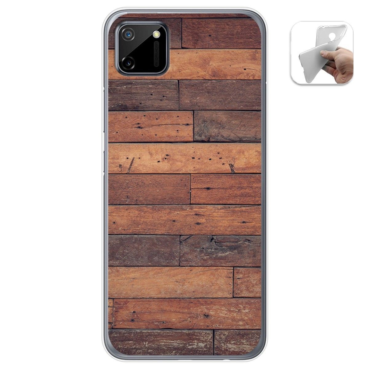 Funda Gel Tpu para Realme C11 diseño Madera 03 Dibujos