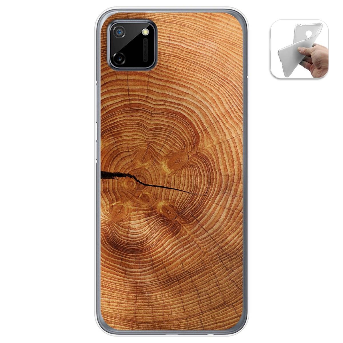 Funda Gel Tpu para Realme C11 diseño Madera 04 Dibujos