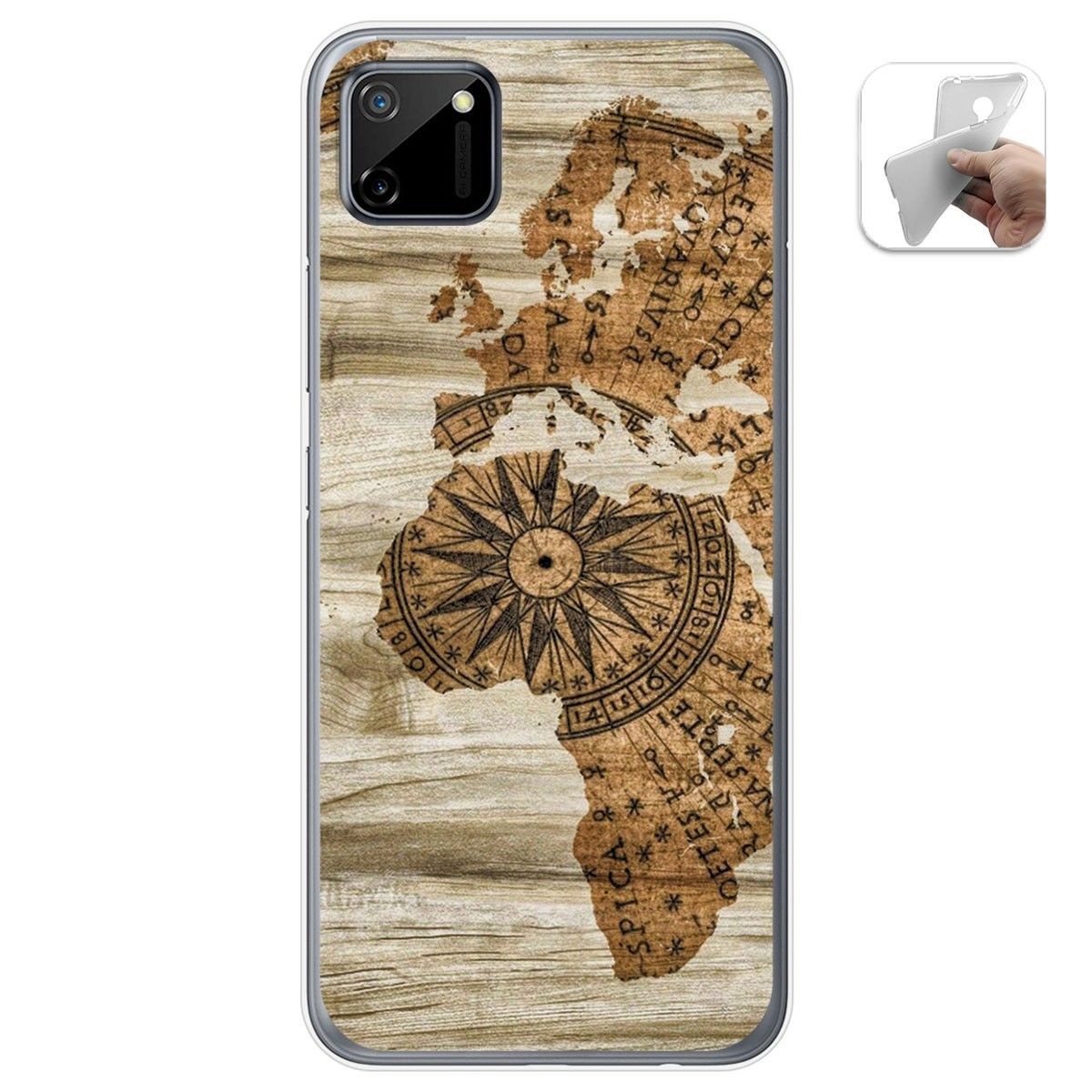 Funda Gel Tpu para Realme C11 diseño Madera 07 Dibujos