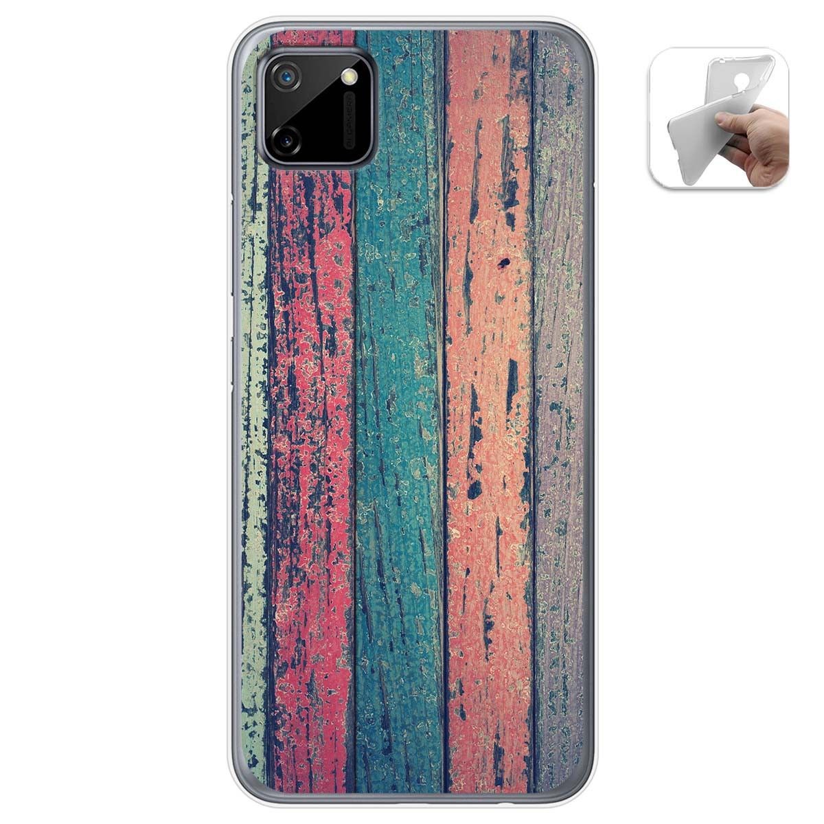 Funda Gel Tpu para Realme C11 diseño Madera 10 Dibujos