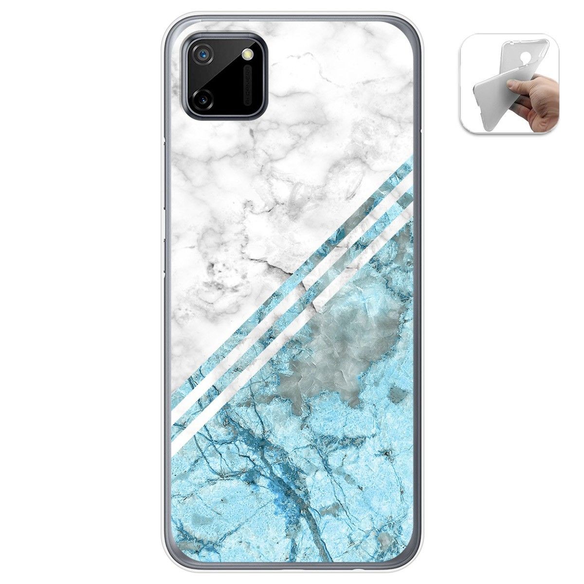 Funda Gel Tpu para Realme C11 diseño Mármol 02 Dibujos