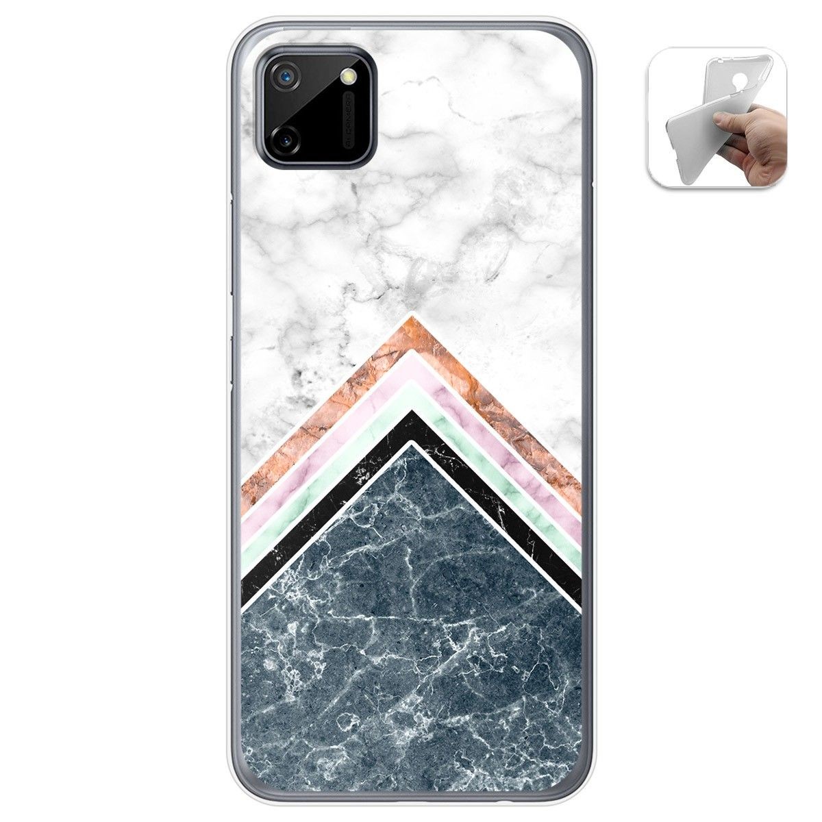 Funda Gel Tpu para Realme C11 diseño Mármol 05 Dibujos