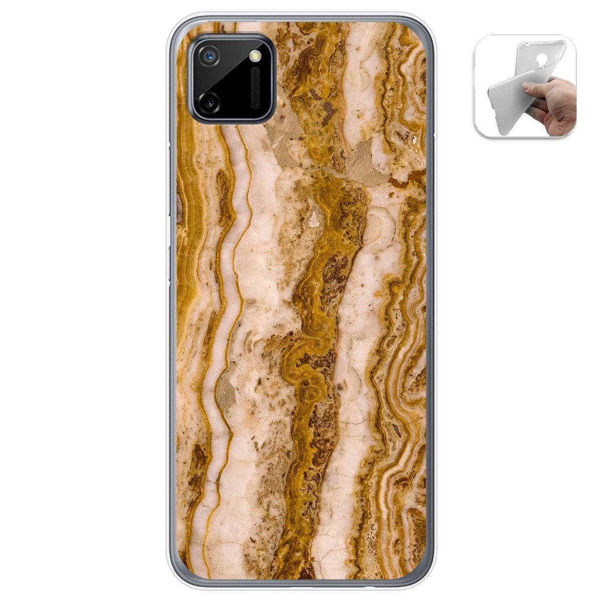 Funda Gel Tpu para Realme C11 diseño Mármol 10 Dibujos