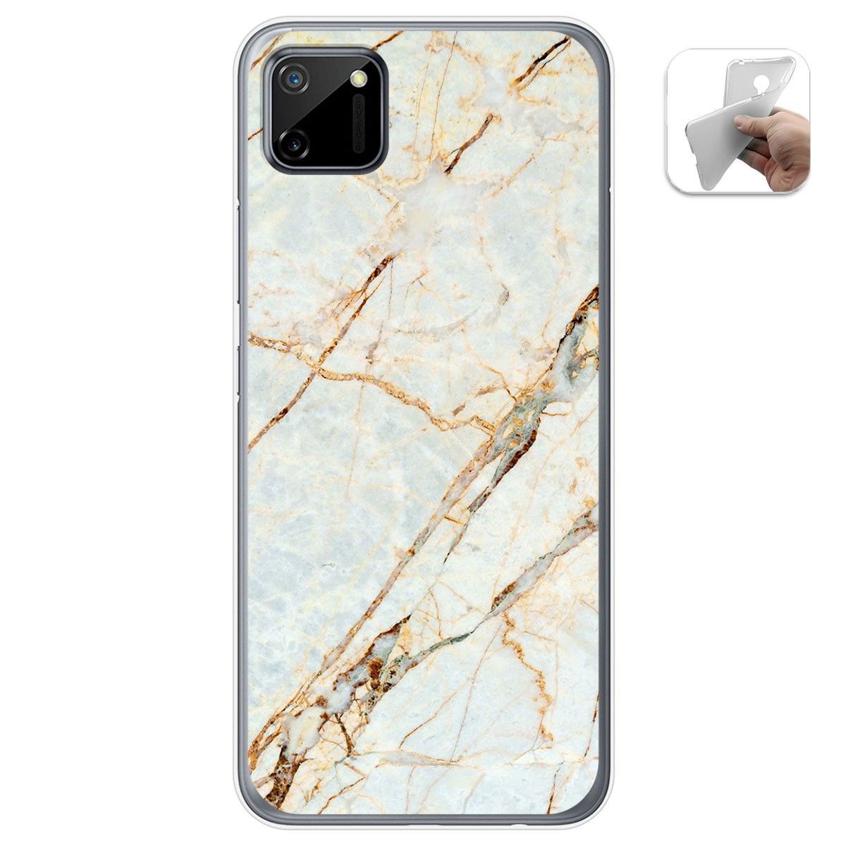 Funda Gel Tpu para Realme C11 diseño Mármol 13 Dibujos