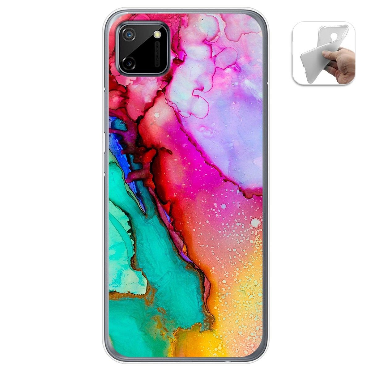 Funda Gel Tpu para Realme C11 diseño Mármol 15 Dibujos