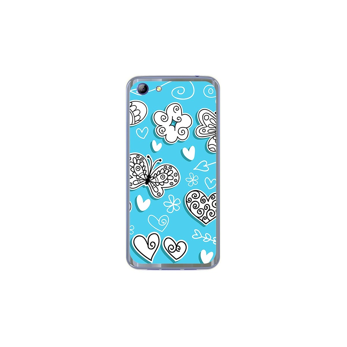 Funda Gel Tpu para Elephone S7 Diseño Mariposas Dibujos
