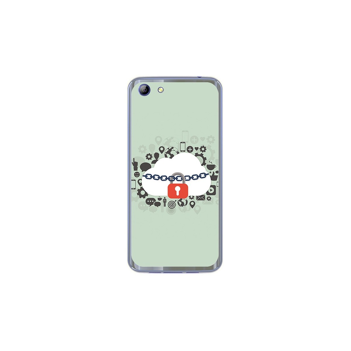 Funda Gel Tpu para Elephone S7 Diseño Nube Dibujos