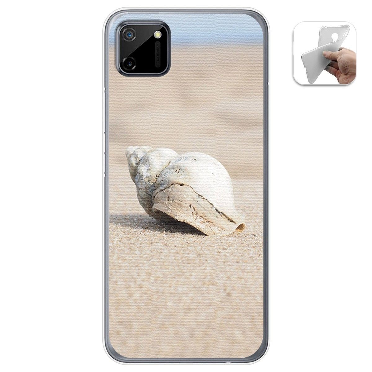 Funda Gel Tpu para Realme C11 diseño Concha Dibujos
