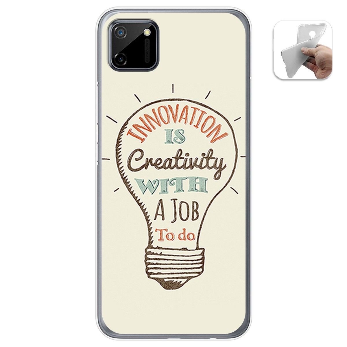 Funda Gel Tpu para Realme C11 diseño Creativity Dibujos