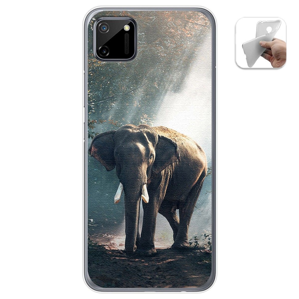 Funda Gel Tpu para Realme C11 diseño Elefante Dibujos