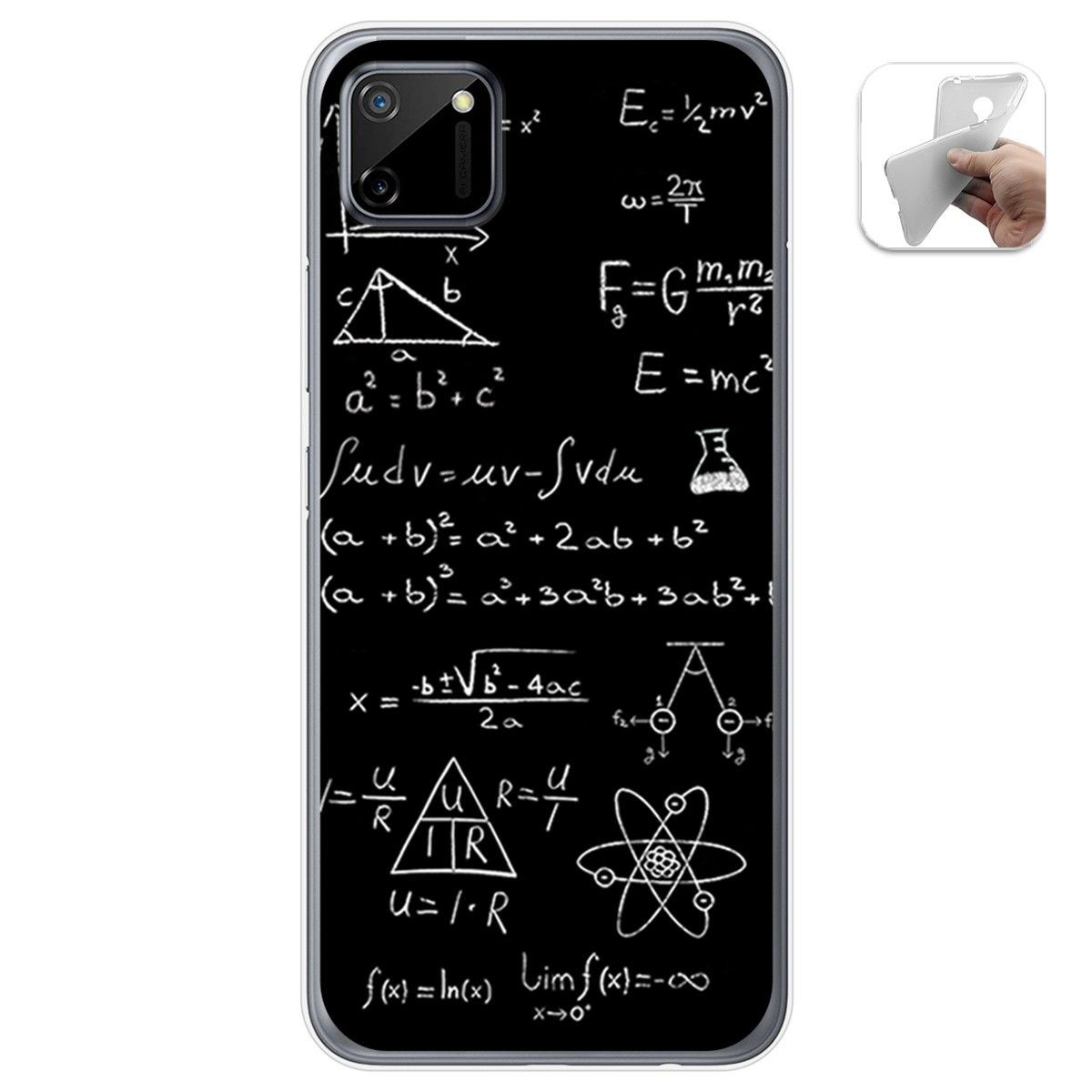 Funda Gel Tpu para Realme C11 diseño Formulas Dibujos