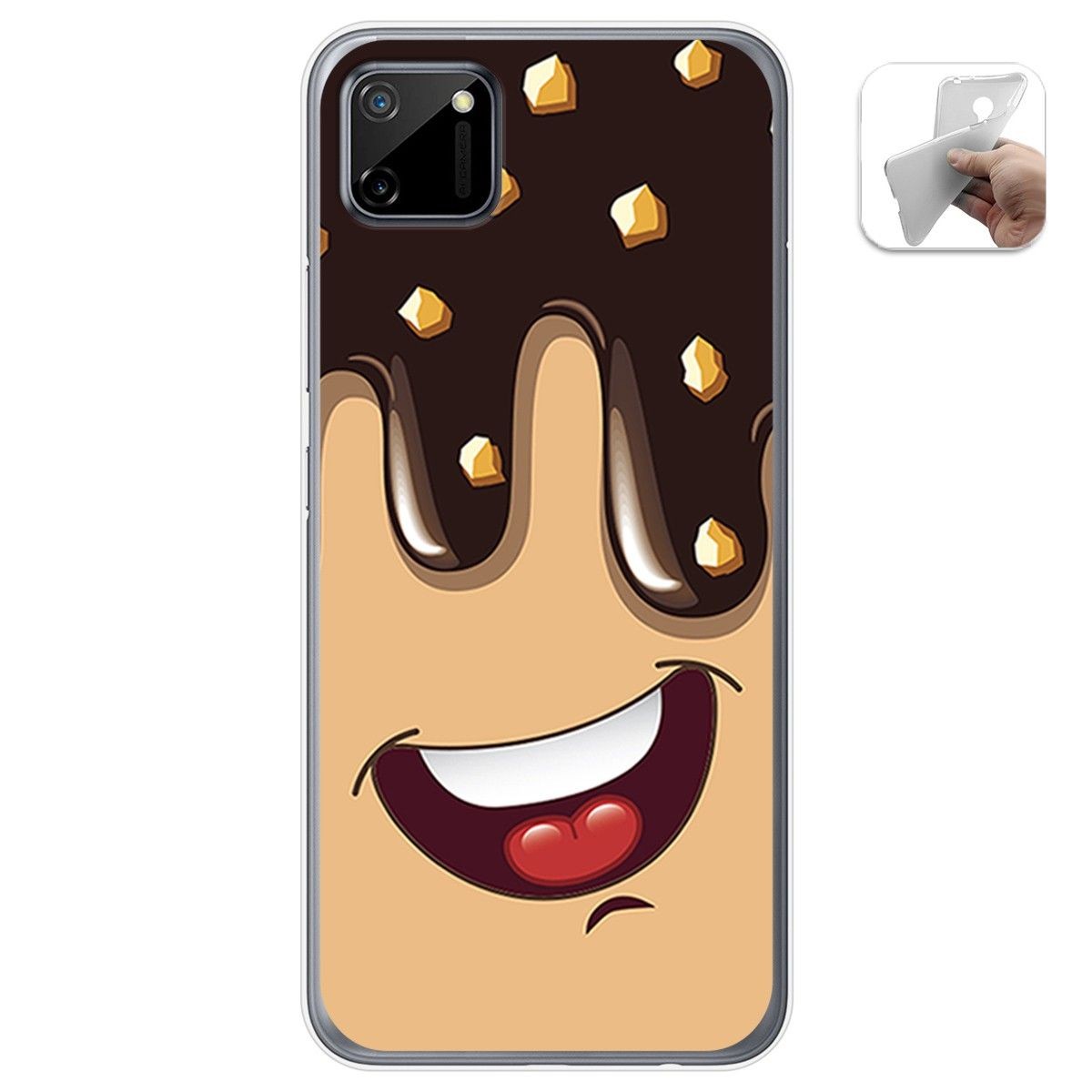 Funda Gel Tpu para Realme C11 diseño Helado Chocolate Dibujos