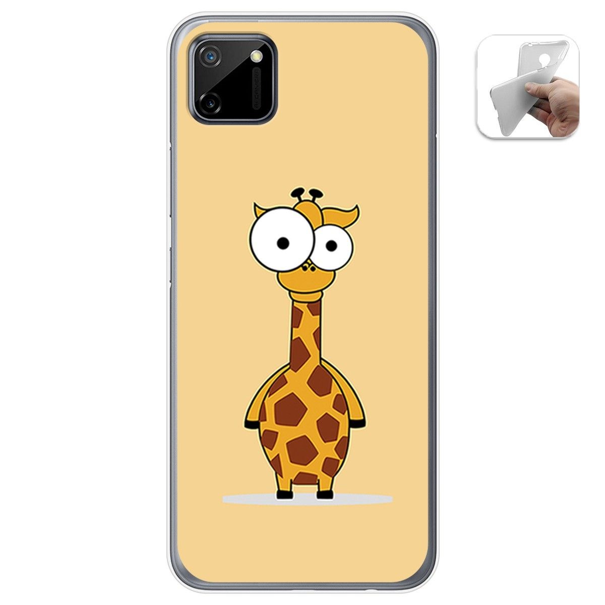 Funda Gel Tpu para Realme C11 diseño Jirafa Dibujos