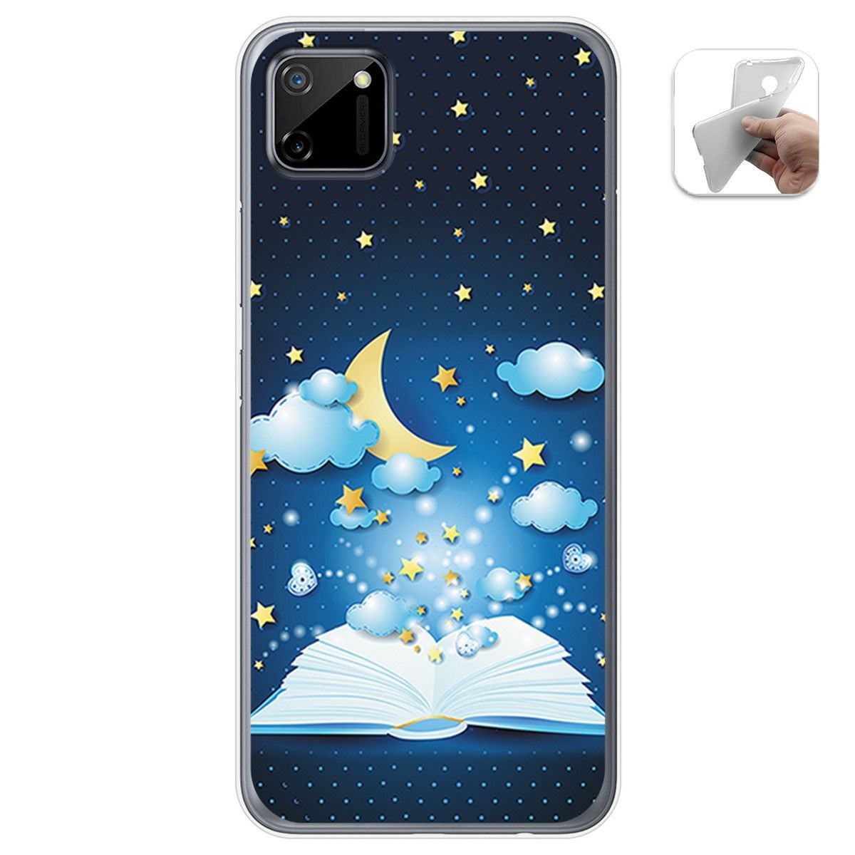 Funda Gel Tpu para Realme C11 diseño Libro Cuentos Dibujos