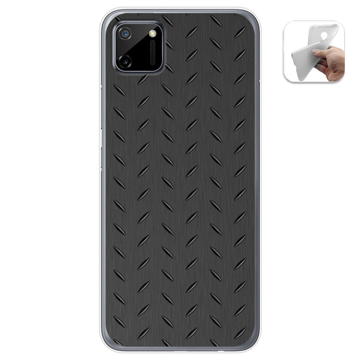 Funda Gel Tpu para Realme C11 diseño Metal Dibujos