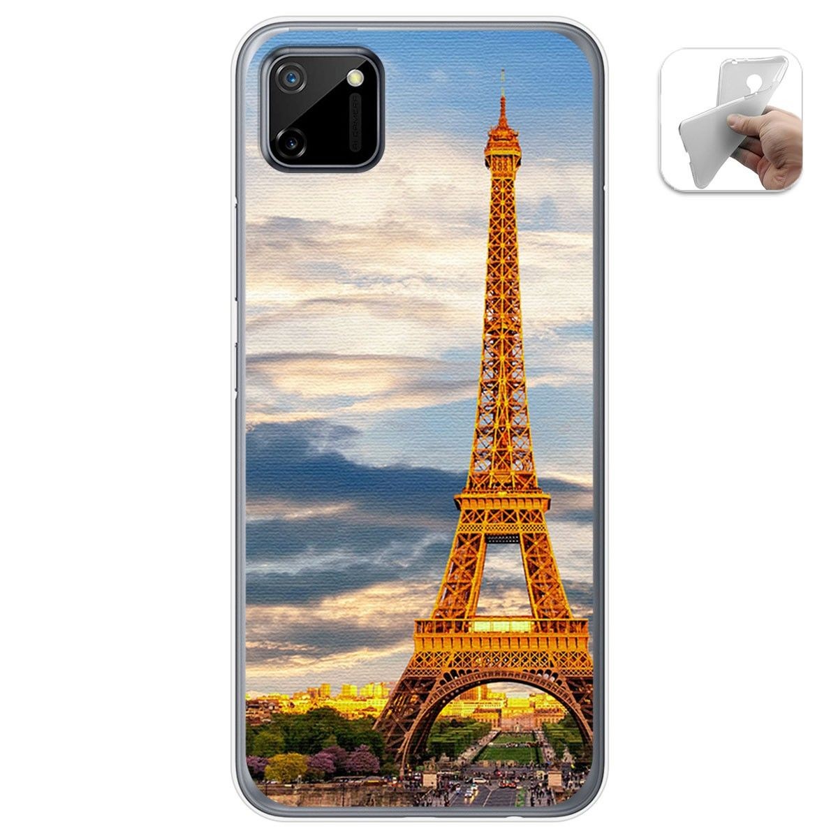 Funda Gel Tpu para Realme C11 diseño Paris Dibujos