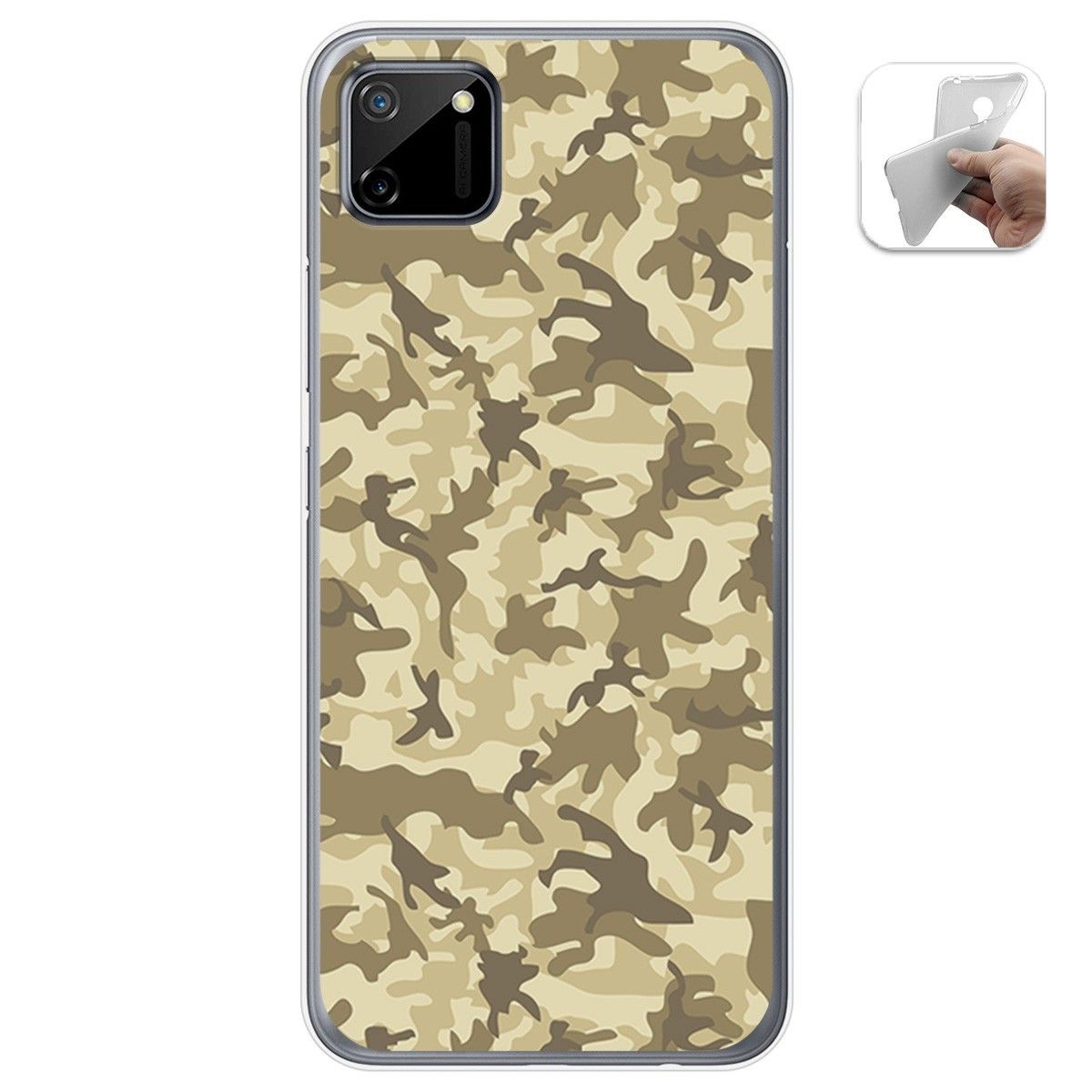 Funda Gel Tpu para Realme C11 diseño Sand Camuflaje Dibujos