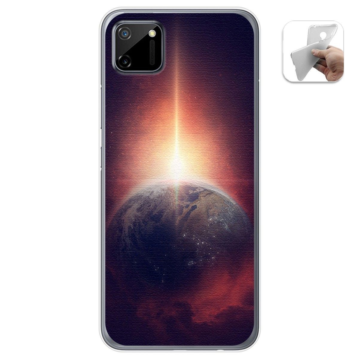 Funda Gel Tpu para Realme C11 diseño Tierra Dibujos
