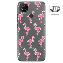 Funda Gel Transparente para Xiaomi Redmi 9C diseño Flamenco Dibujos