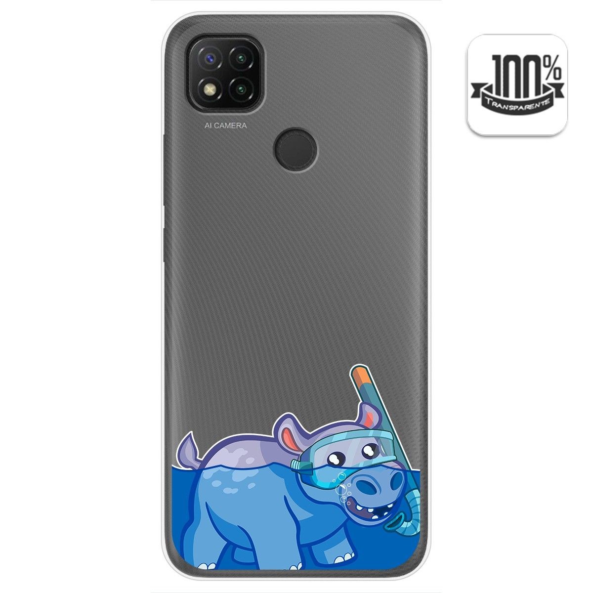 Funda Gel Transparente para Xiaomi Redmi 9C diseño Hipo Dibujos