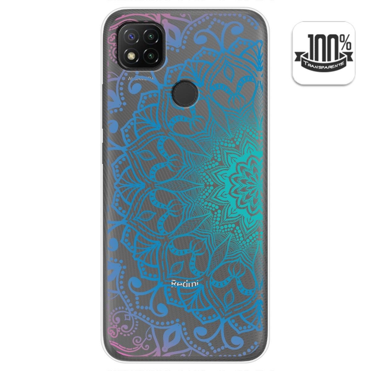 Funda Gel Transparente para Xiaomi Redmi 9C diseño Mandala Dibujos