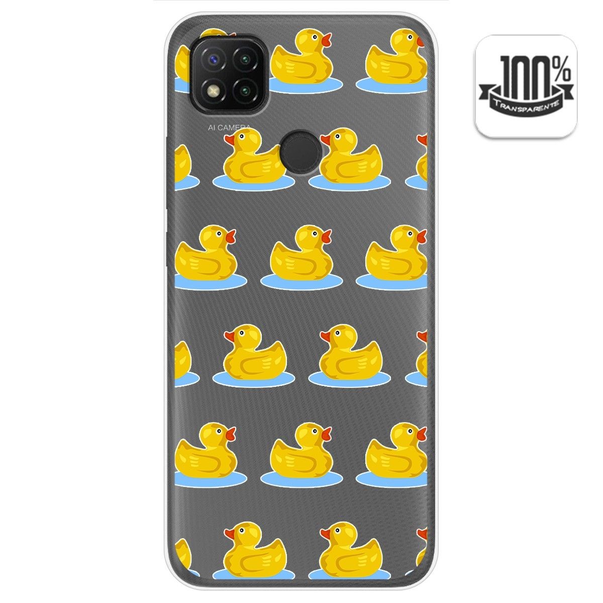 Funda Gel Transparente para Xiaomi Redmi 9C diseño Pato Dibujos