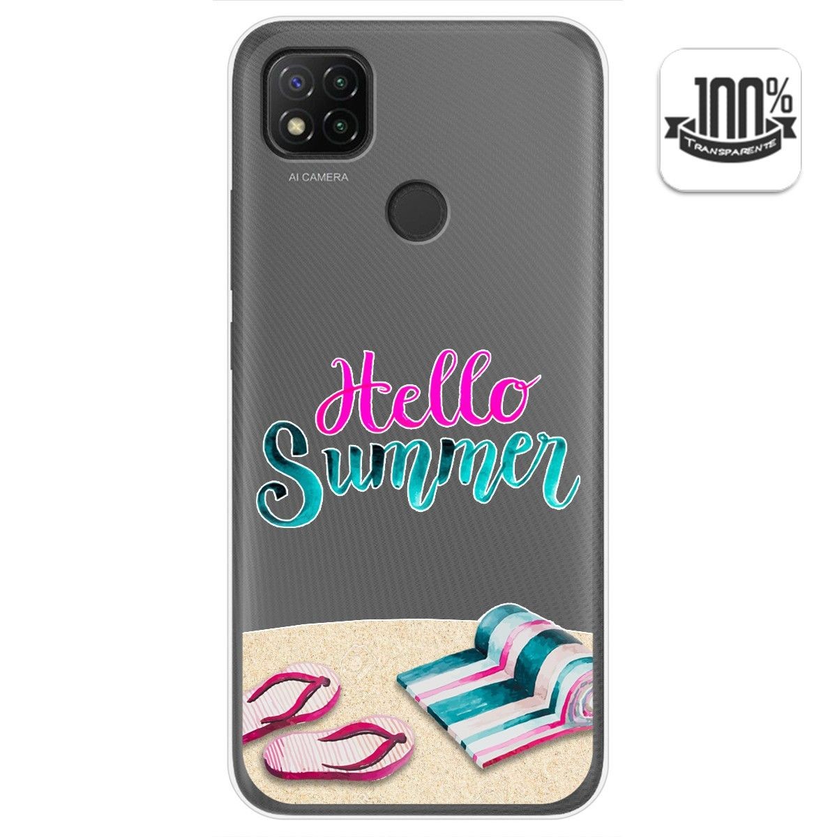Funda Gel Transparente para Xiaomi Redmi 9C diseño Summer Dibujos