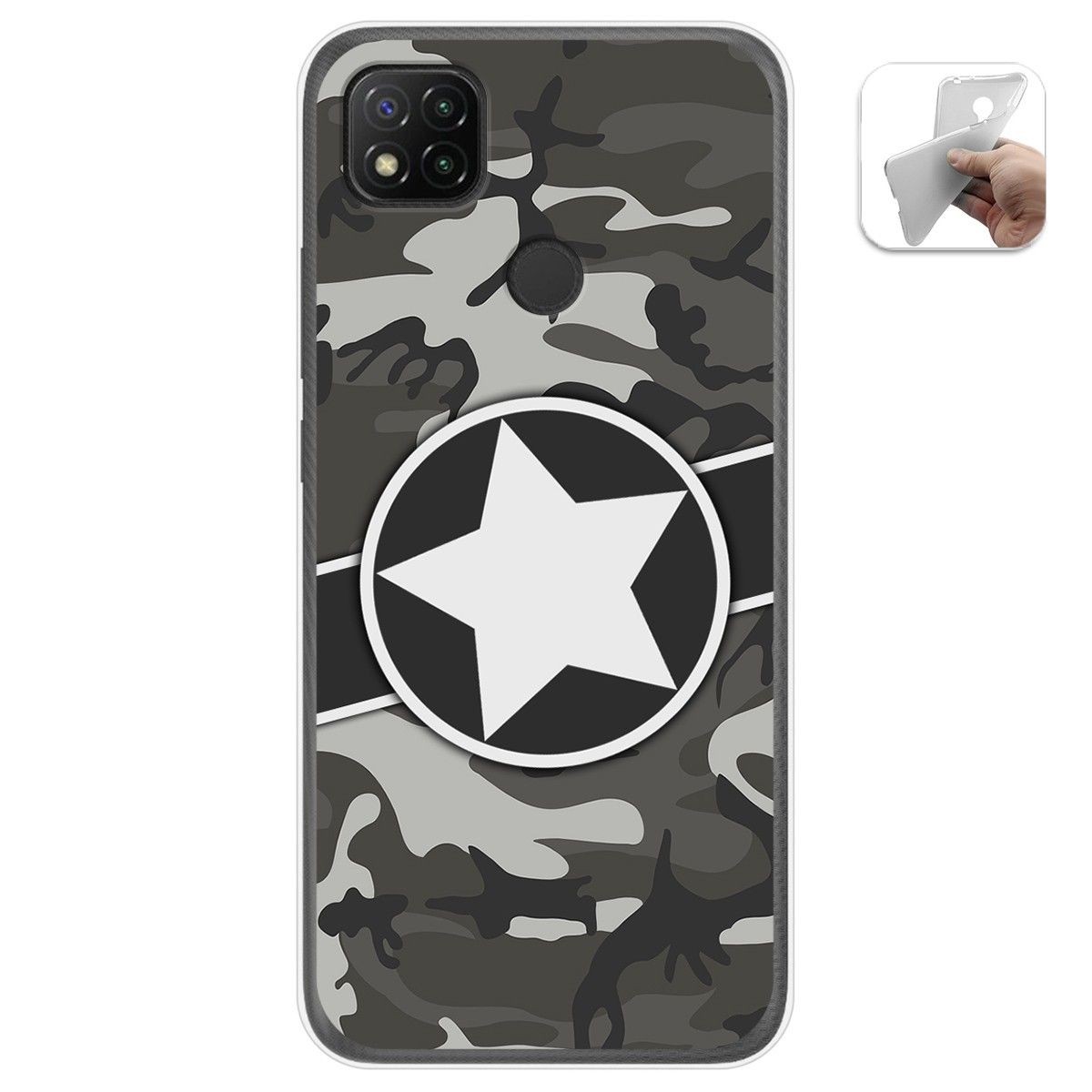 Funda Gel Tpu para Xiaomi Redmi 9C diseño Camuflaje 02 Dibujos