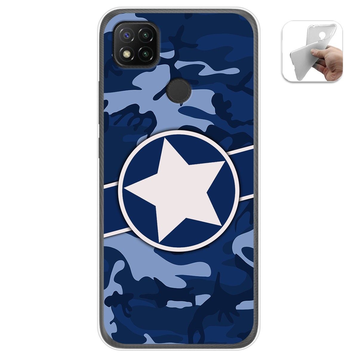 Funda Gel Tpu para Xiaomi Redmi 9C diseño Camuflaje 03 Dibujos