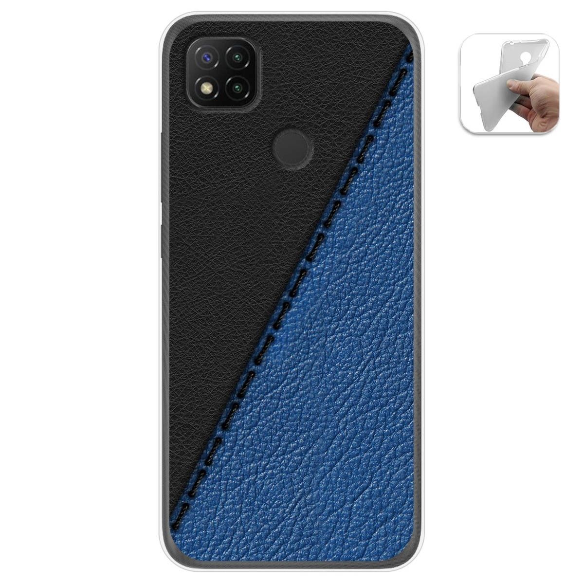 Funda Gel Tpu para Xiaomi Redmi 9C diseño Cuero 02 Dibujos