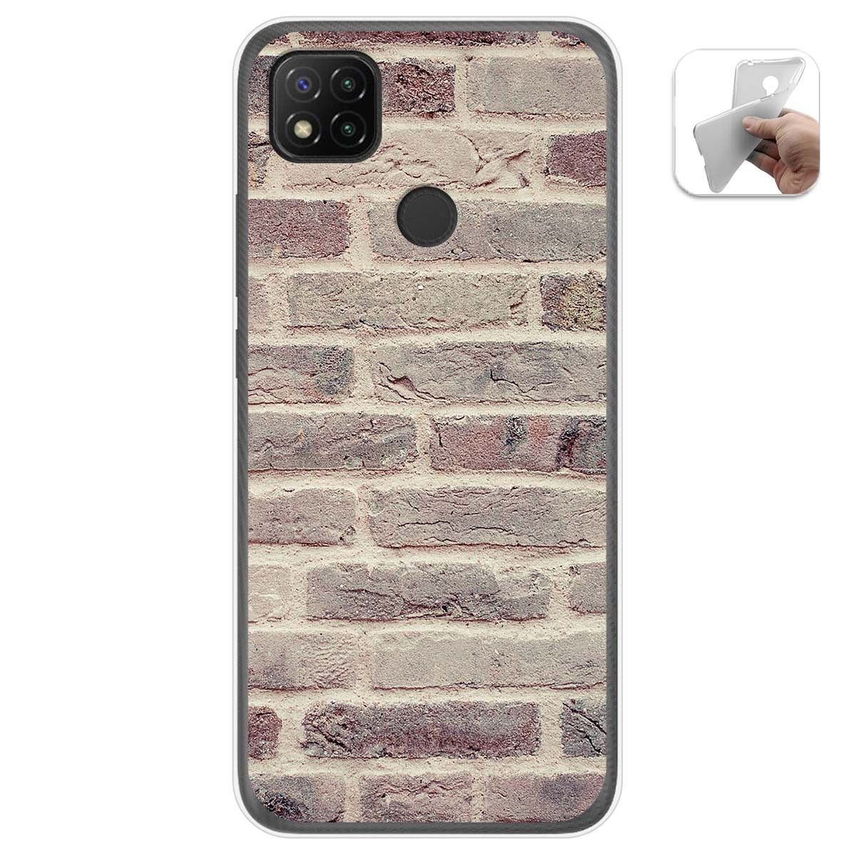 Funda Gel Tpu para Xiaomi Redmi 9C diseño Ladrillo 01 Dibujos