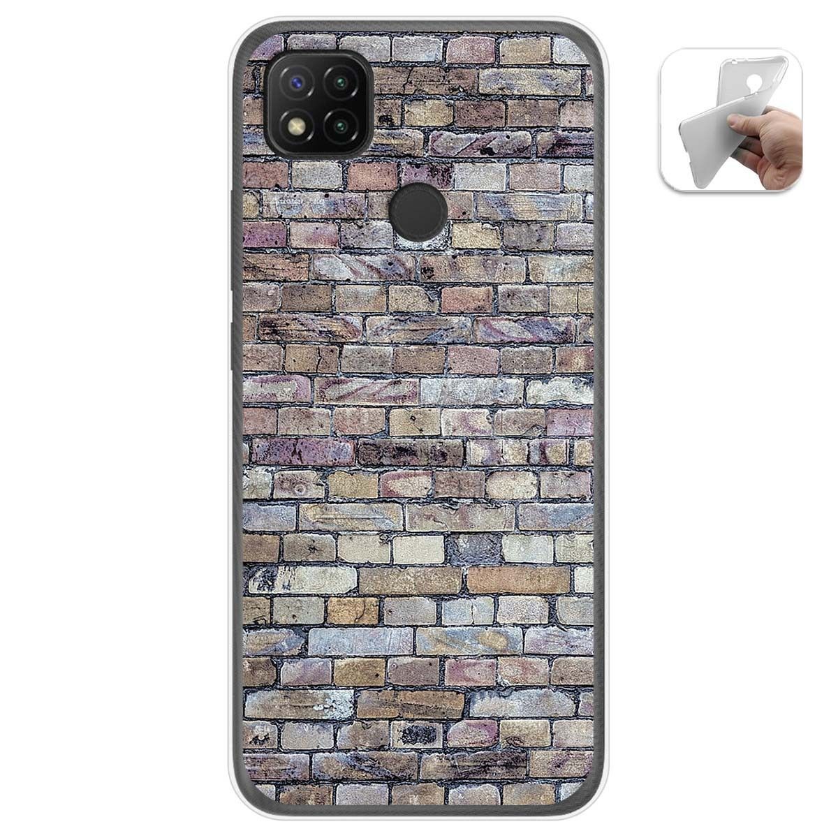 Funda Gel Tpu para Xiaomi Redmi 9C diseño Ladrillo 02 Dibujos