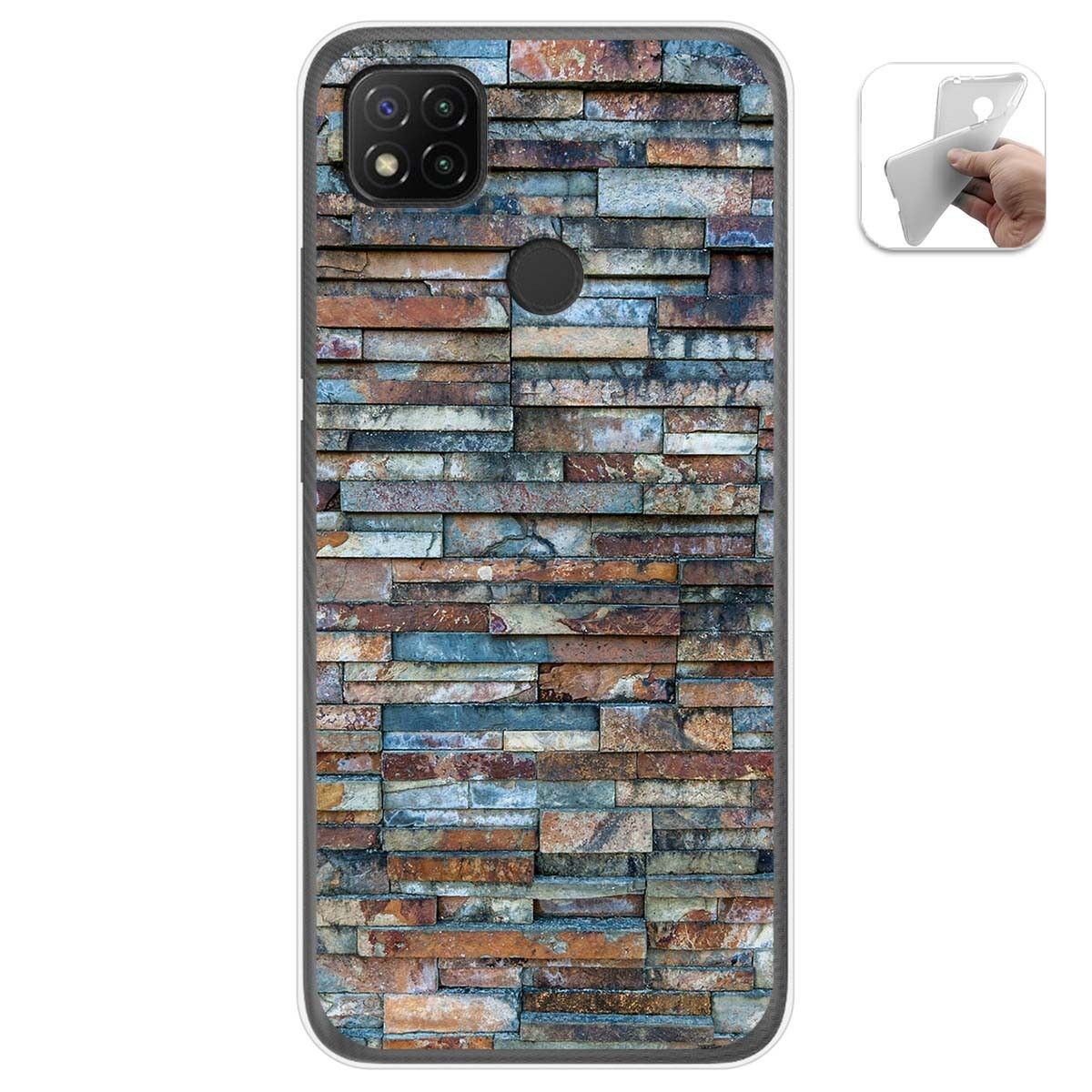 Funda Gel Tpu para Xiaomi Redmi 9C diseño Ladrillo 05 Dibujos