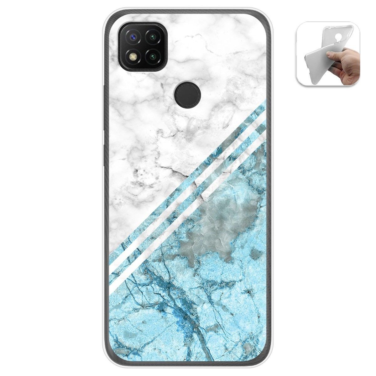 Funda Gel Tpu para Xiaomi Redmi 9C diseño Mármol 02 Dibujos