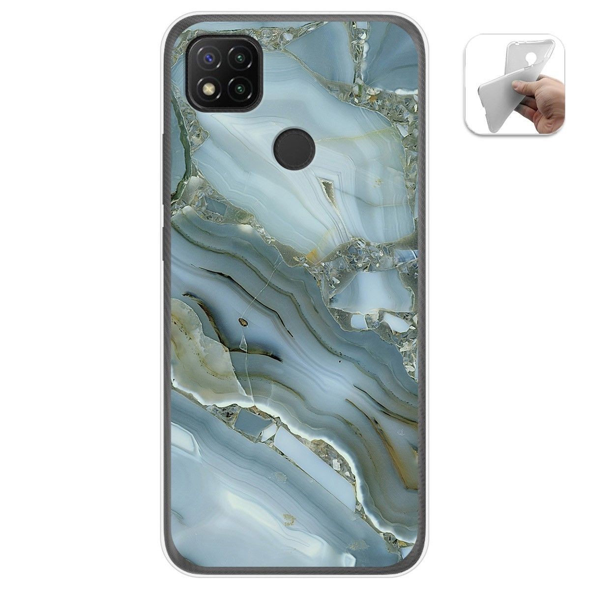Funda Gel Tpu para Xiaomi Redmi 9C diseño Mármol 09 Dibujos