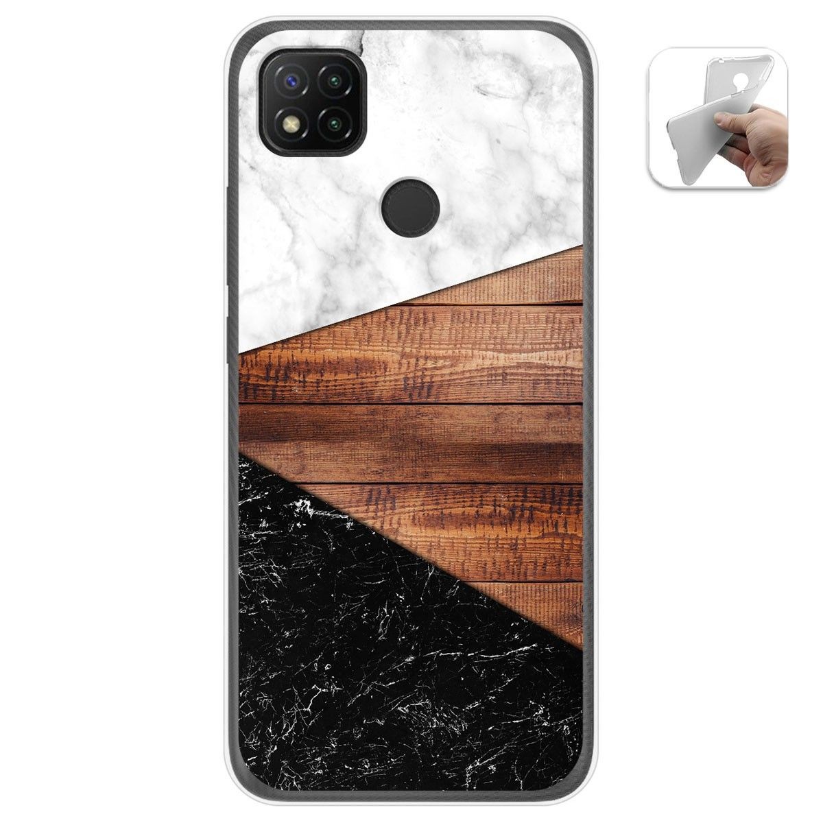 Funda Gel Tpu para Xiaomi Redmi 9C diseño Mármol 11 Dibujos