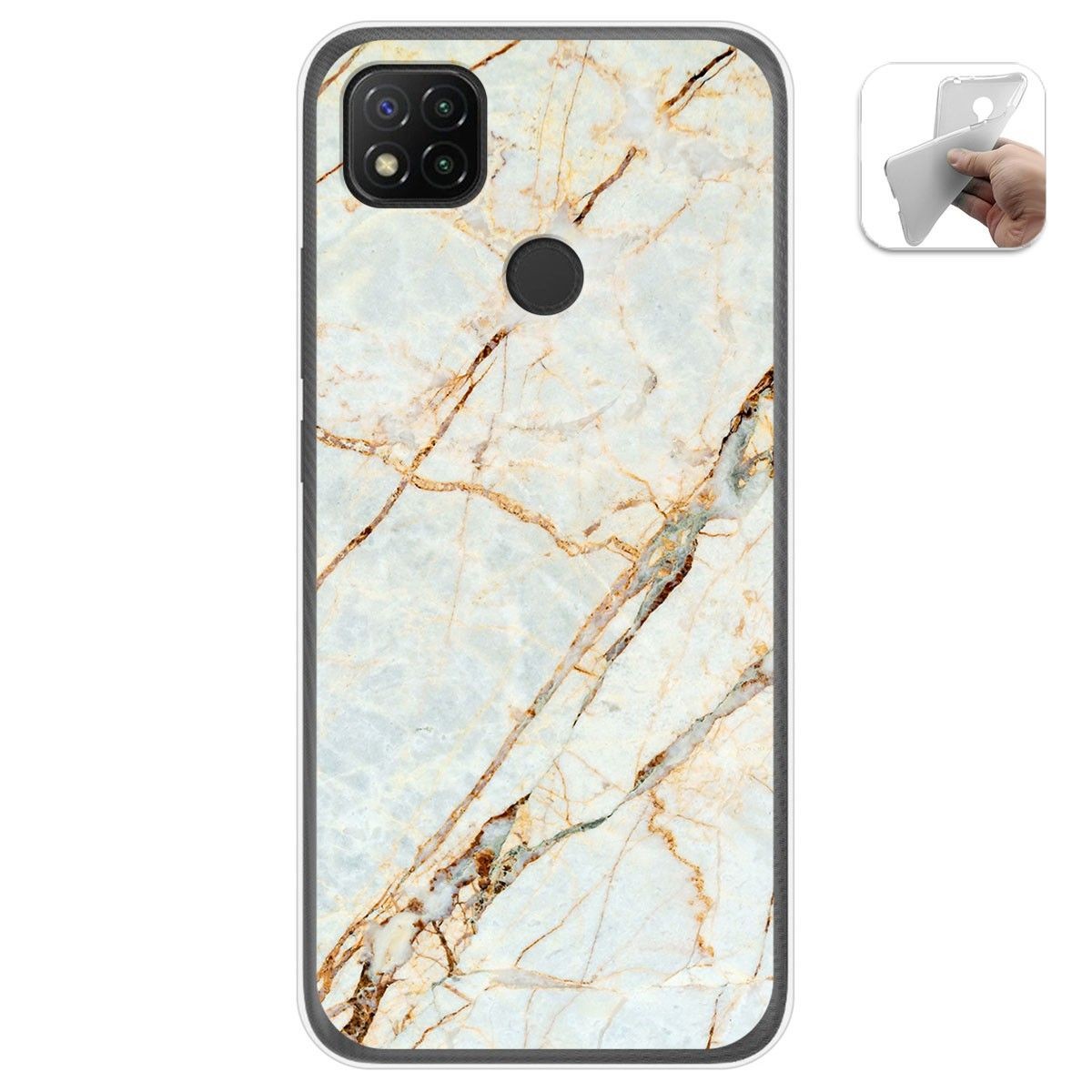 Funda Gel Tpu para Xiaomi Redmi 9C diseño Mármol 13 Dibujos
