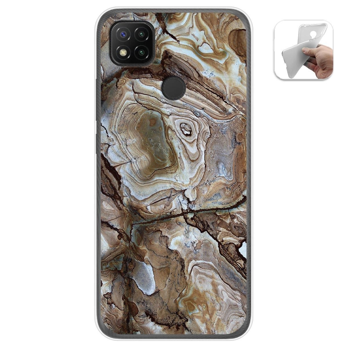 Funda Gel Tpu para Xiaomi Redmi 9C diseño Mármol 14 Dibujos