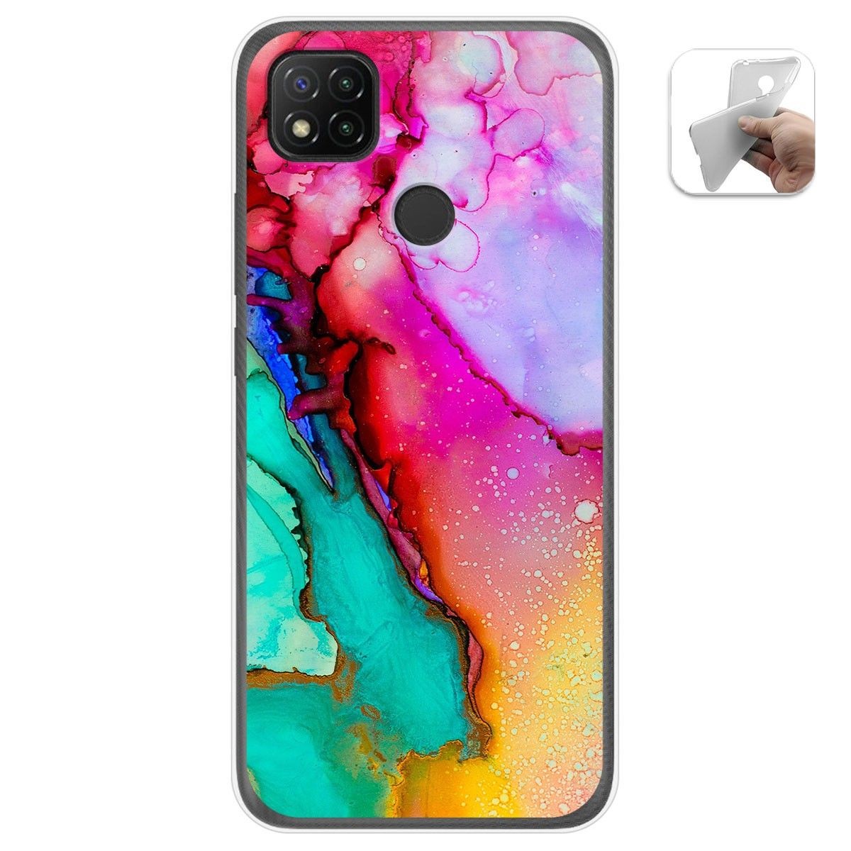 Funda Gel Tpu para Xiaomi Redmi 9C diseño Mármol 15 Dibujos