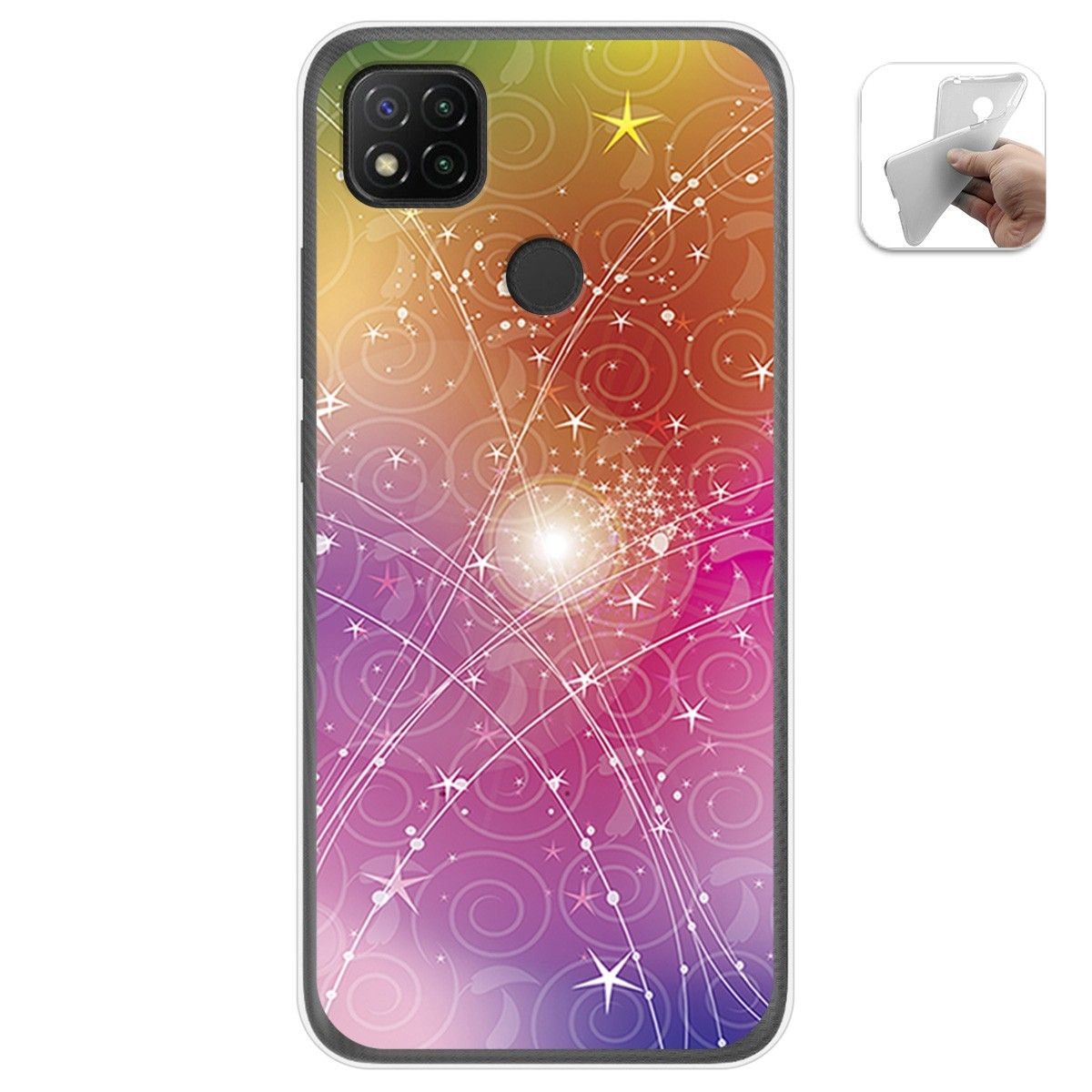 Funda Gel Tpu para Xiaomi Redmi 9C diseño Abstracto Dibujos