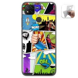 Funda Gel Tpu para Xiaomi Redmi 9C diseño Comic Dibujos