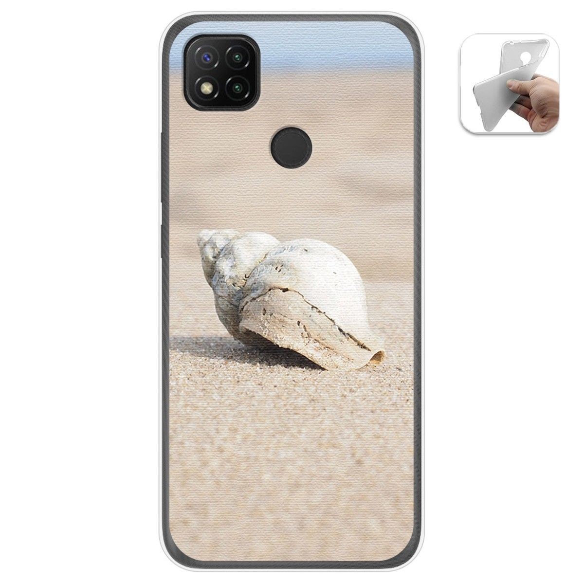 Funda Gel Tpu para Xiaomi Redmi 9C diseño Concha Dibujos