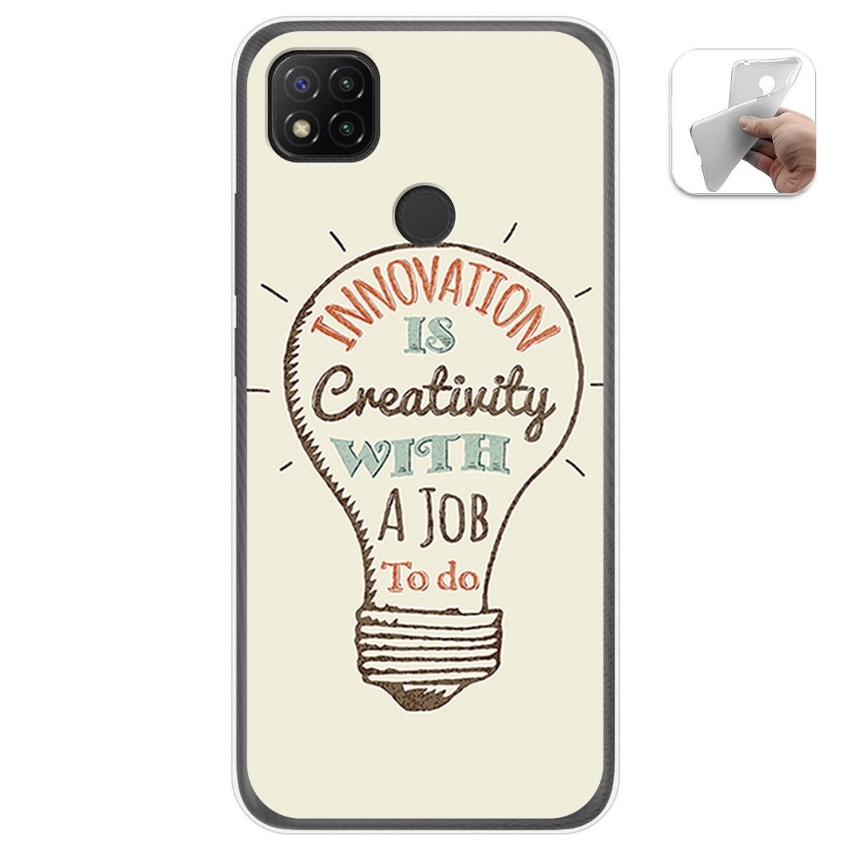 Funda Gel Tpu para Xiaomi Redmi 9C diseño Creativity Dibujos