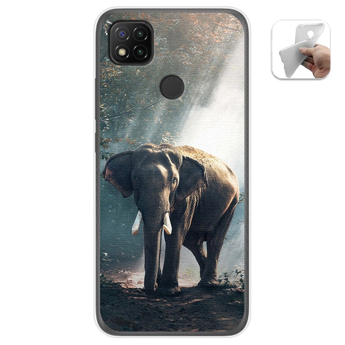 Funda Gel Tpu para Xiaomi Redmi 9C diseño Elefante Dibujos