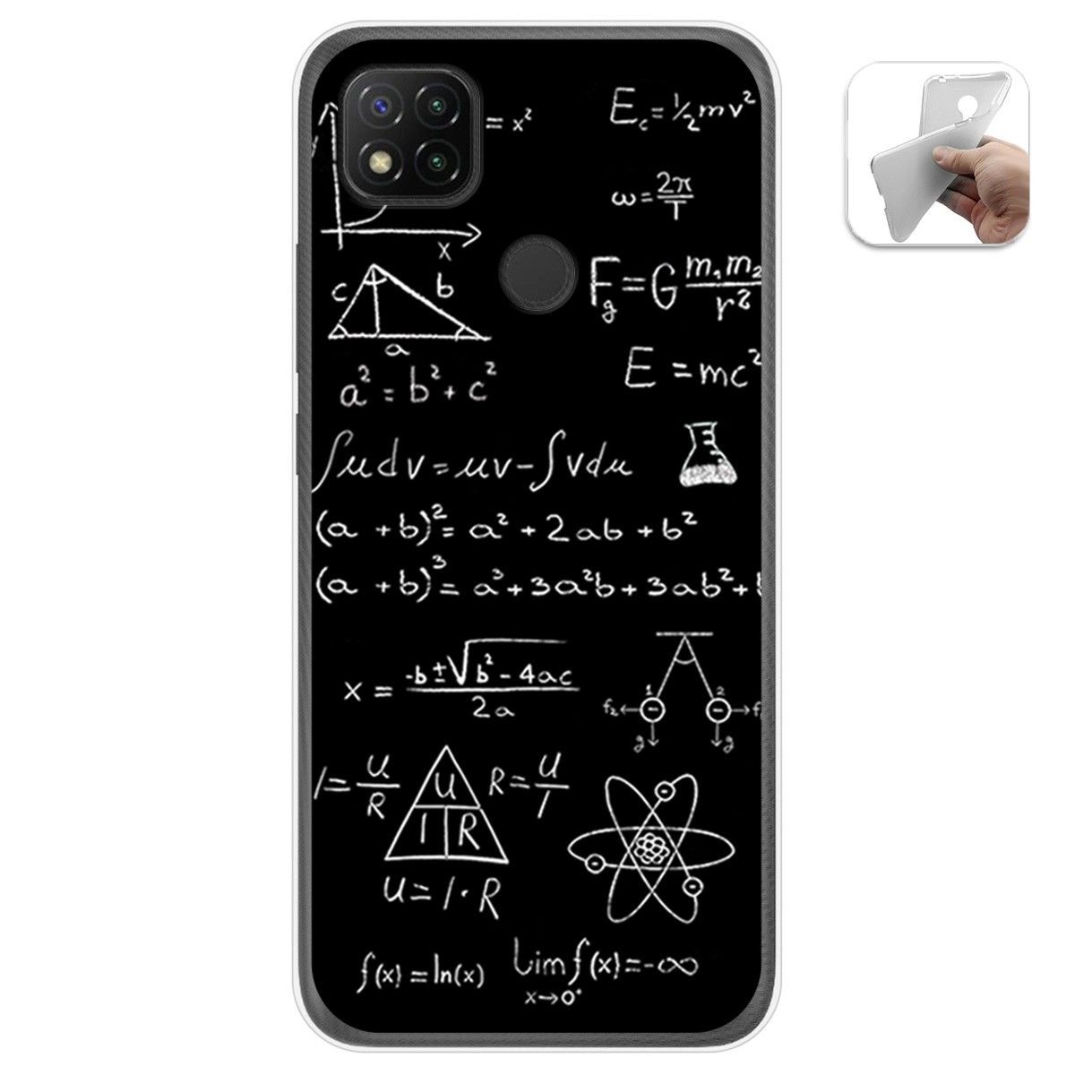 Funda Gel Tpu para Xiaomi Redmi 9C diseño Formulas Dibujos