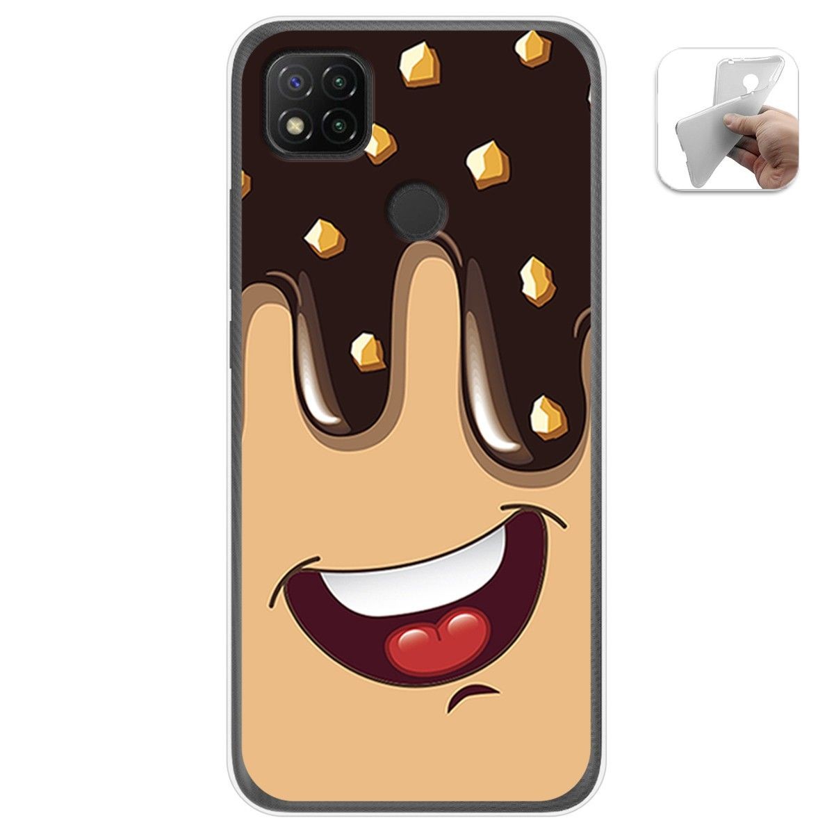 Funda Gel Tpu para Xiaomi Redmi 9C diseño Helado Chocolate Dibujos
