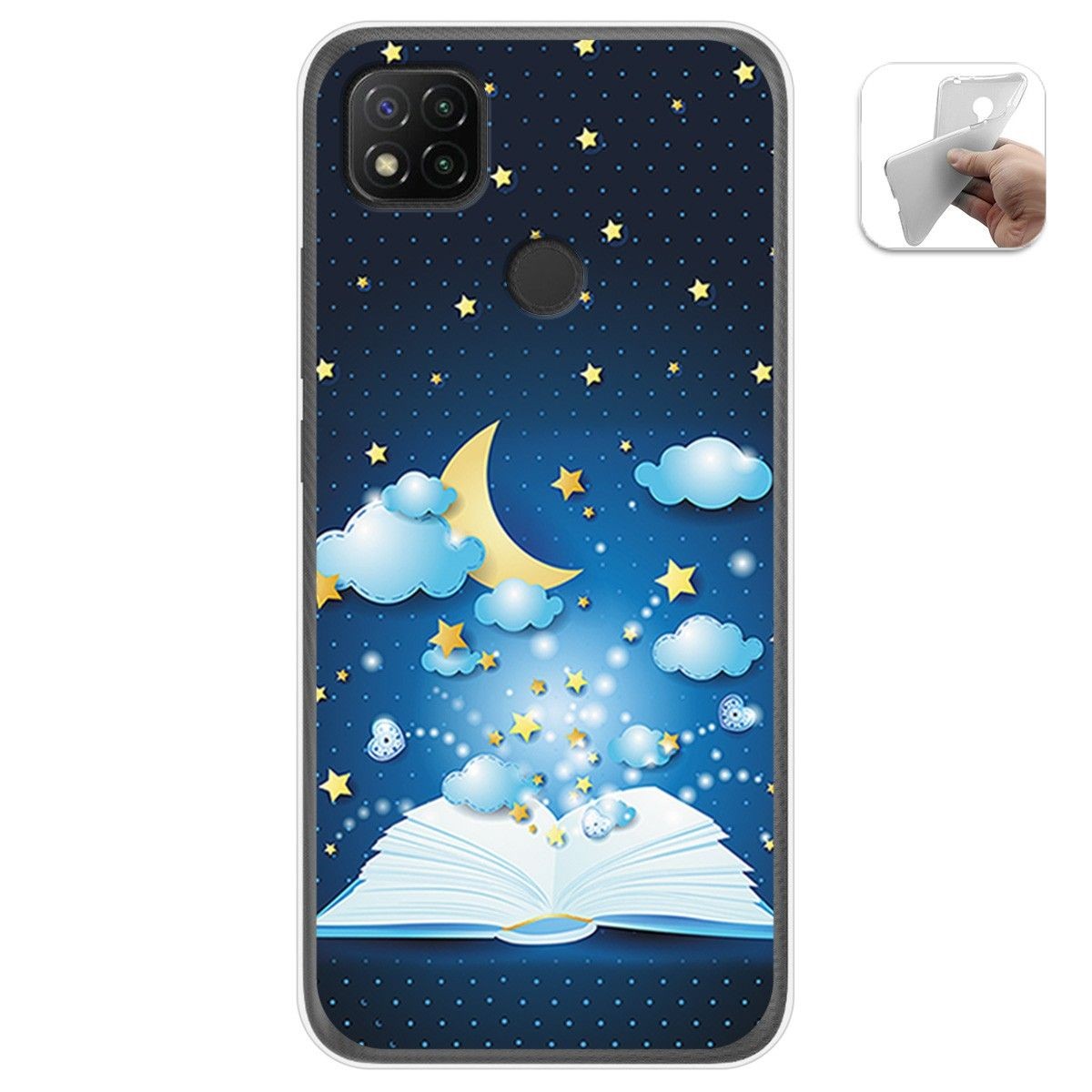 Funda Gel Tpu para Xiaomi Redmi 9C diseño Libro Cuentos Dibujos